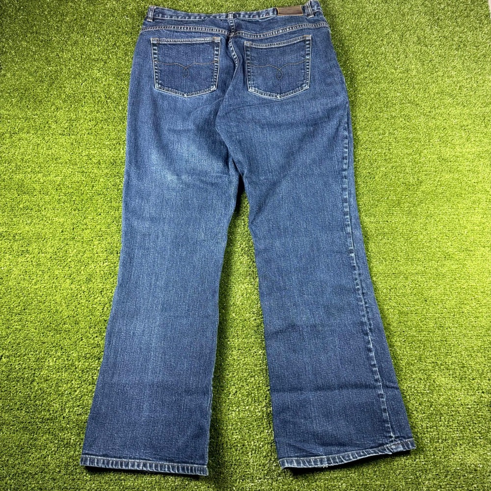Lauren Jeans Co Ralph Lauren Blue Bootcut Denim Jeans Womens 14 Dark Wash 0726